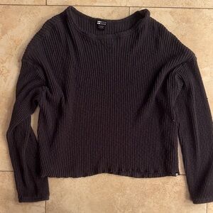 Billabong Black Ribbed Sweatshirt